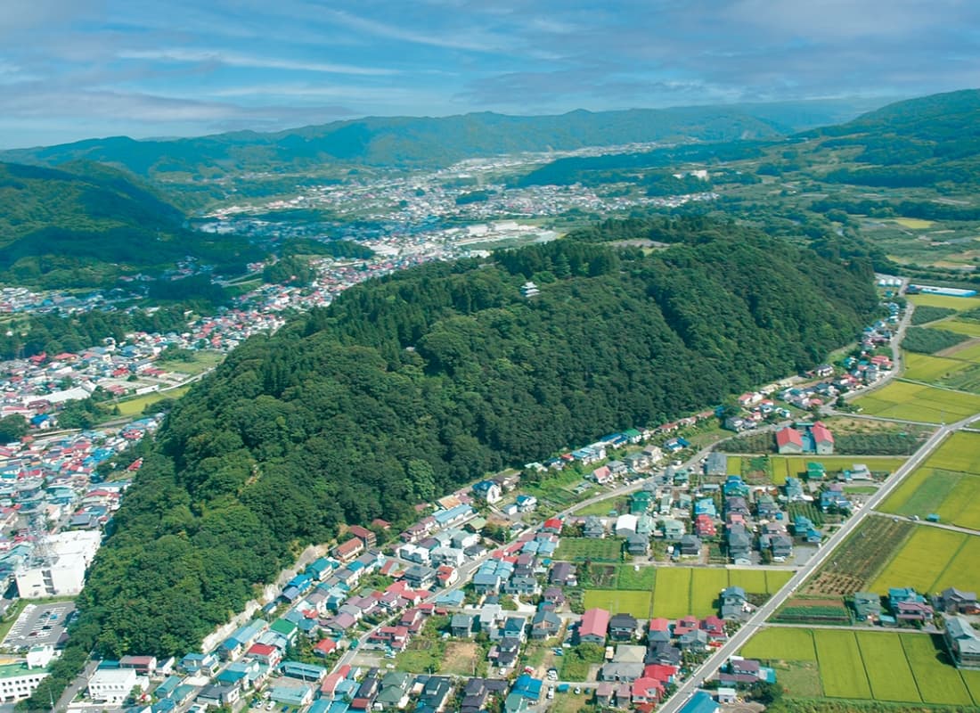 三戸城跡（航空写真）