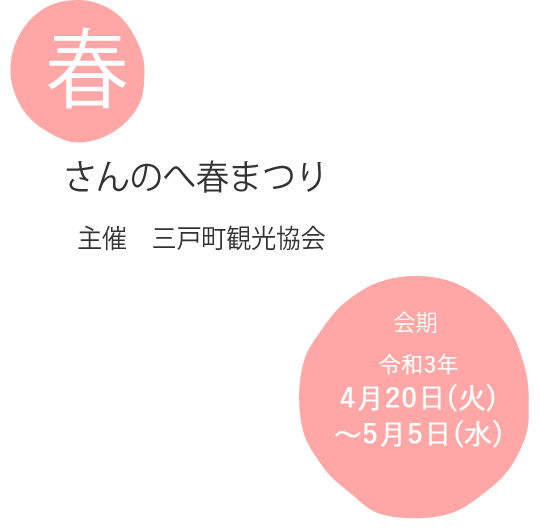 図：さんのへ春まつり　会期